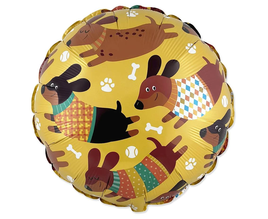 Foil balloon 18" FX - Dogs (round), packed